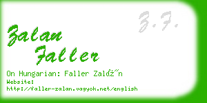 zalan faller business card